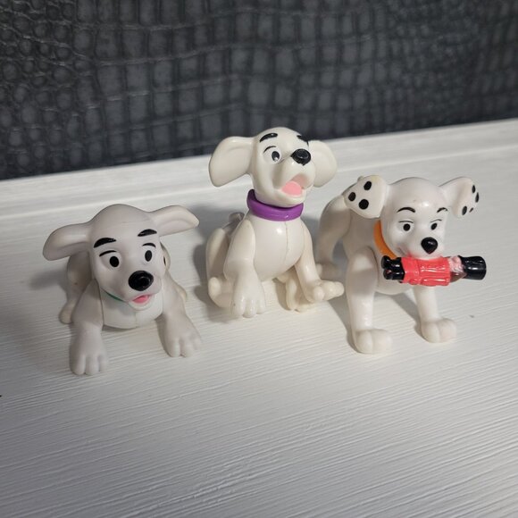 SET OF 3 VINTAGE DALMATION TOY FIGURES FROM DISNEY 101 DALMATIONS - GUC - Picture 2 of 3